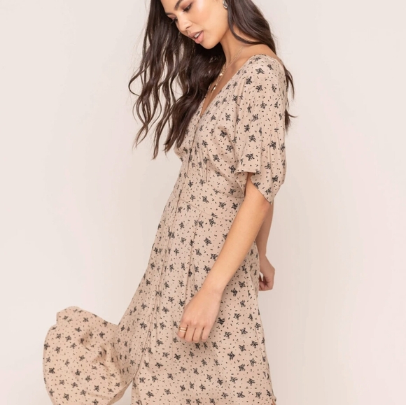 Astr Dresses & Skirts - Nordstrom ASTR NWT taupe midi Dress sz XL